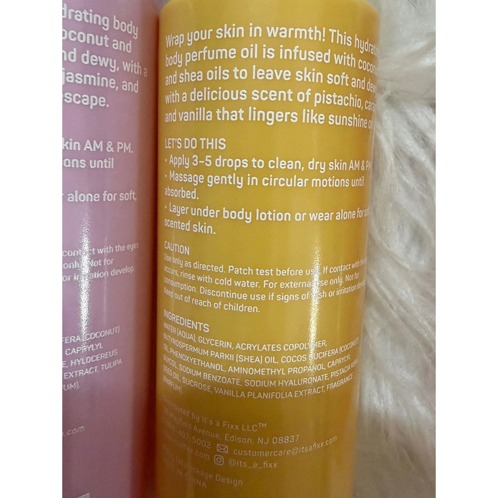 Spa Scentials Hydrating Body Perfume Oil Set 4 Pack Tropical Caramel Coastal Oil - Picture 5 of 10